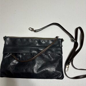 Rough & Tumble leather clutch or strap purse